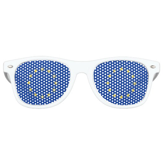 Lunettes De Fête Retro Drapeau UE (Devant)