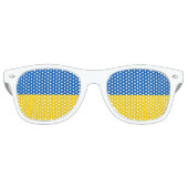 Lunettes De Fête Retro Drapeau Ukraine (Devant)
