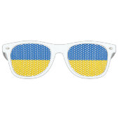 Lunettes De Fête Retro Drapeau Ukraine (Devant)