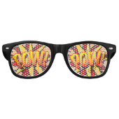 Lunettes De Fête Retro Drôle livre comique moderne POW (Devant)