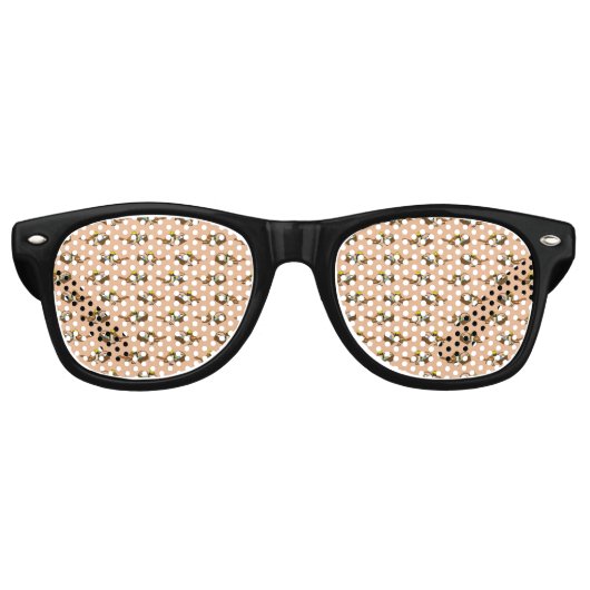 Lunettes De Fête Retro Drôle mignon oiseau avec Motif de panier d'oeufs c (Devant)
