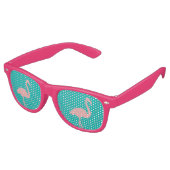 Lunettes De Fête Retro Drôle tropical rose flamand (Angulaire)