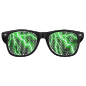 Lunettes De Fête Retro Éclair vert électrique (Devant)