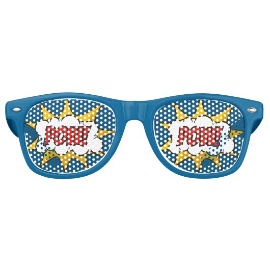 Lunettes De Fête Retro Effet audio comique Pow (Devant)