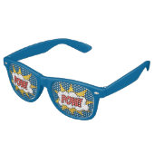Lunettes De Fête Retro Effet audio comique Pow (Angulaire)