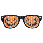 Lunettes De Fête Retro Éffrayant Jack-o'-lantern Halloween (Devant)