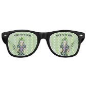 Lunettes De Fête Retro Éffrayante fille Casquette vert et coiffure robe n (Devant)
