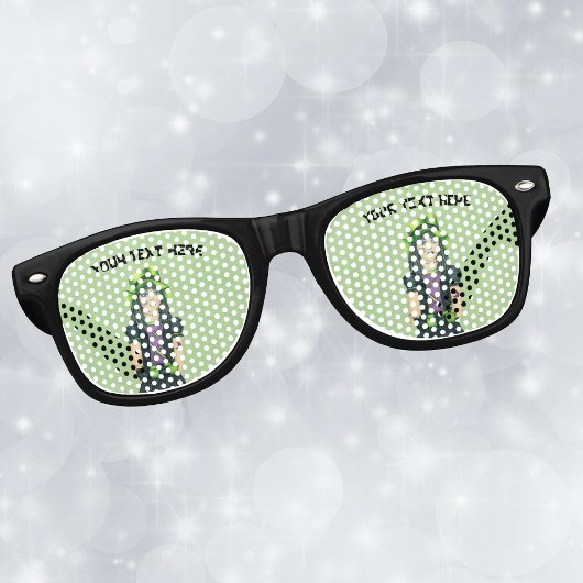 Lunettes De Fête Retro Éffrayante fille Casquette vert et coiffure robe n