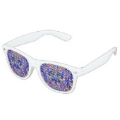 Lunettes De Fête Retro Éléments abstraits bleus mignons (Angulaire)