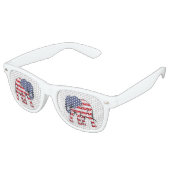 Lunettes De Fête Retro Eléphant patriotique (Angulaire)