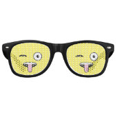 Lunettes De Fête Retro Émoji de langue (Devant)