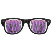 Lunettes De Fête Retro Emoji diable pourpre (Devant)