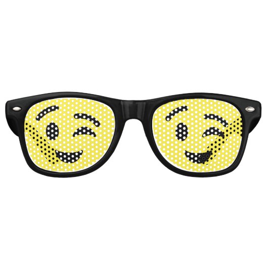 Lunettes De Fête Retro Emoji du visage du lavabo (Devant)