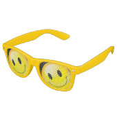 Lunettes De Fête Retro Emojo Face Party Emoticon Rave Jaune (Angulaire)