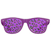 Lunettes De Fête Retro Empreinte de léopard violet (Devant)