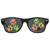 Lunettes De Fête Retro Empreintes de pattes de chiens rétro (Devant)