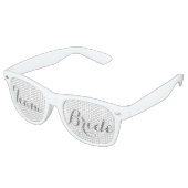 Lunettes De Fête Retro Épouse blanche (Angulaire)