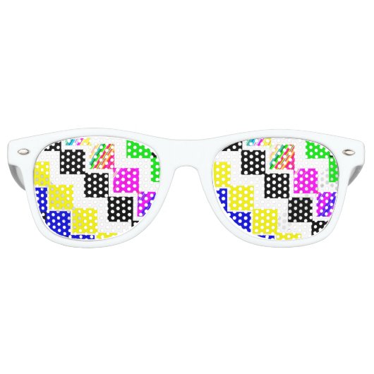 Lunettes De Fête Retro Escaliers colorés (Devant)