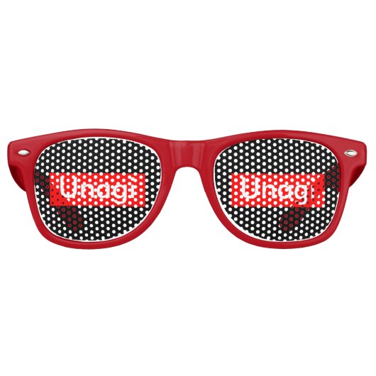 Lunettes De Fête Retro Étiquette Unagi (Devant)