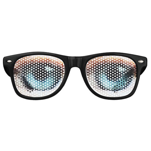Lunettes De Fête Retro Eyeball effrayant & Halloween Oeil bleu /zombie éf (Devant)
