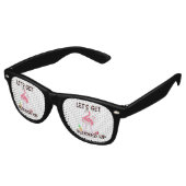 Lunettes De Fête Retro Faisons le plein de Flamants roses roses pendant l (Angulaire)
