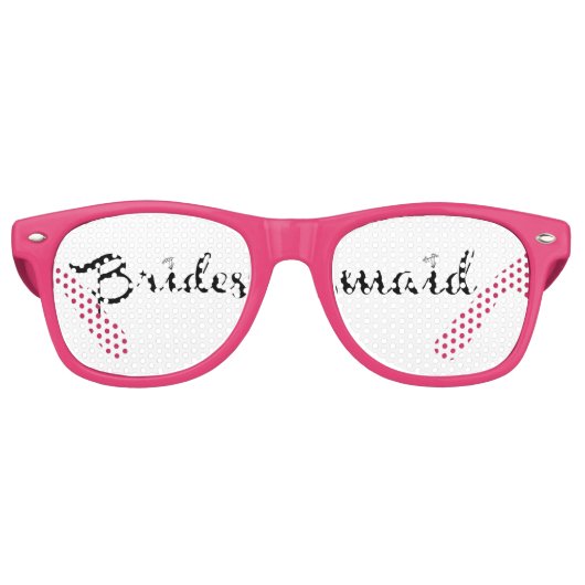 Lunettes De Fête Retro Femme de chambre noire en blanc (Devant)