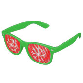 Lunettes De Fête Retro Fête de Noël amusante avec design flocon de neige (Angulaire)