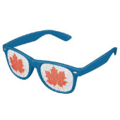 Lunettes De Fête Retro Feuille d'érable rouge (Angulaire)