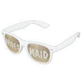 Lunettes De Fête Retro Feuille d'or en faux or de luxe Bridesmaid (Angulaire)