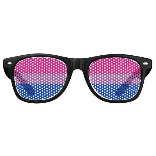 Lunettes De Fête Retro Fierté bisexuelle ! (Devant)