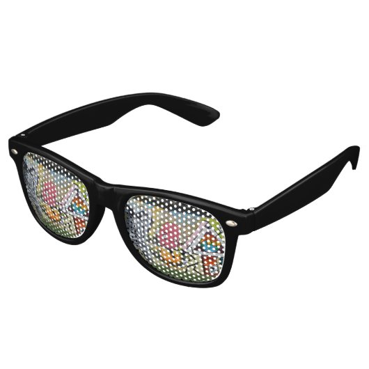 Lunettes De Fête Retro Figure Rose Étrange De Fun (Angulaire)