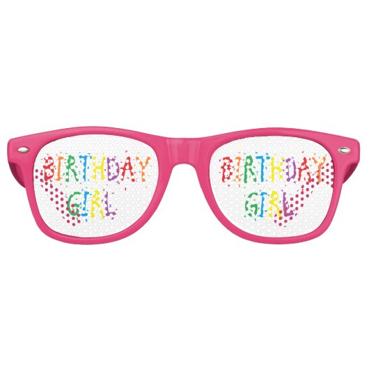 Lunettes De Fête Retro Fille d'anniversaire Shades (Devant)