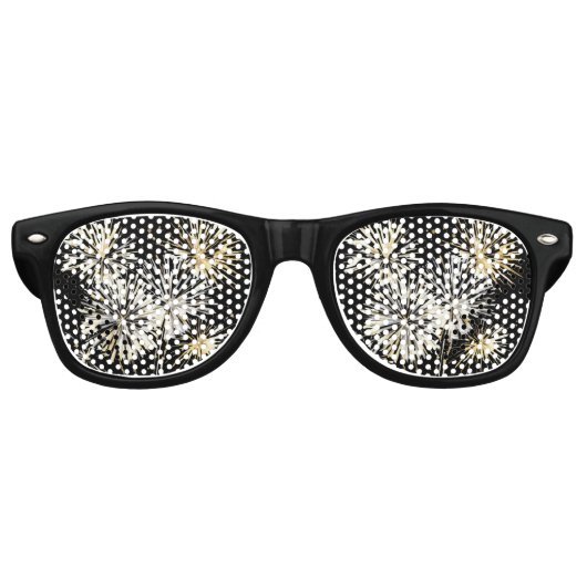 Lunettes De Fête Retro Fireworks New Year's Eve Day Celebration (Devant)