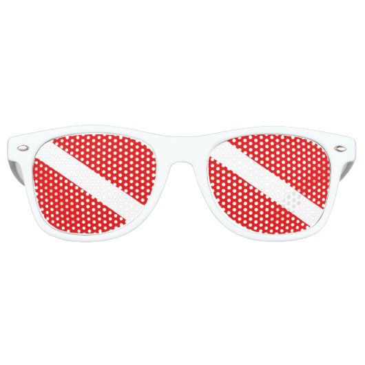 Lunettes De Fête Retro Flag de Diver Down (Devant)