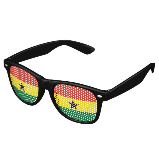 Lunettes De Fête Retro Flag du Ghana (Angulaire)
