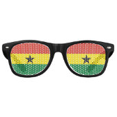 Lunettes De Fête Retro Flag du Ghana (Devant)