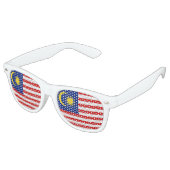 Lunettes De Fête Retro Flag malaisien (Angulaire)
