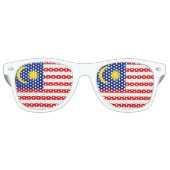 Lunettes De Fête Retro Flag malaisien (Devant)