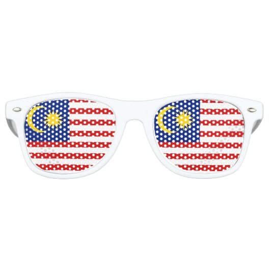 Lunettes De Fête Retro Flag malaisien (Devant)