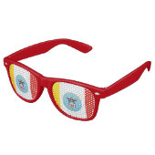 Lunettes De Fête Retro Flag of Columbus, Ohio Retro Sunglasses (Angulaire)