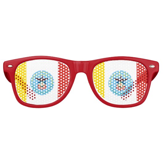 Lunettes De Fête Retro Flag of Columbus, Ohio Retro Sunglasses (Devant)