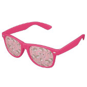 Lunettes De Fête Retro Flamant rose rose Oiseau de plage tropical (Angulaire)