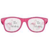 Lunettes De Fête Retro Flamant rose rose Soyez fabuleux (Devant)