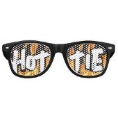 Lunettes De Fête Retro Flammes brûlantes Hottie d'incendie (Devant)