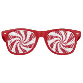 Lunettes De Fête Retro Flèche rouge et blanche (Devant)