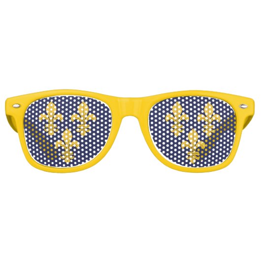 Lunettes De Fête Retro Fleur de lis (Devant)