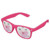 Lunettes De Fête Retro Fleurs d'Hibiscus roses (Angulaire)
