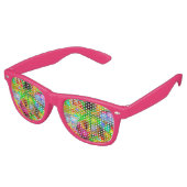 Lunettes De Fête Retro Fleurs psychédéliques Abstraites (Angulaire)