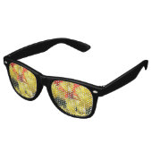 Lunettes De Fête Retro Flore tombée Été Glow (Angulaire)
