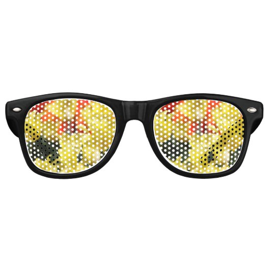 Lunettes De Fête Retro Flore tombée Été Glow (Devant)